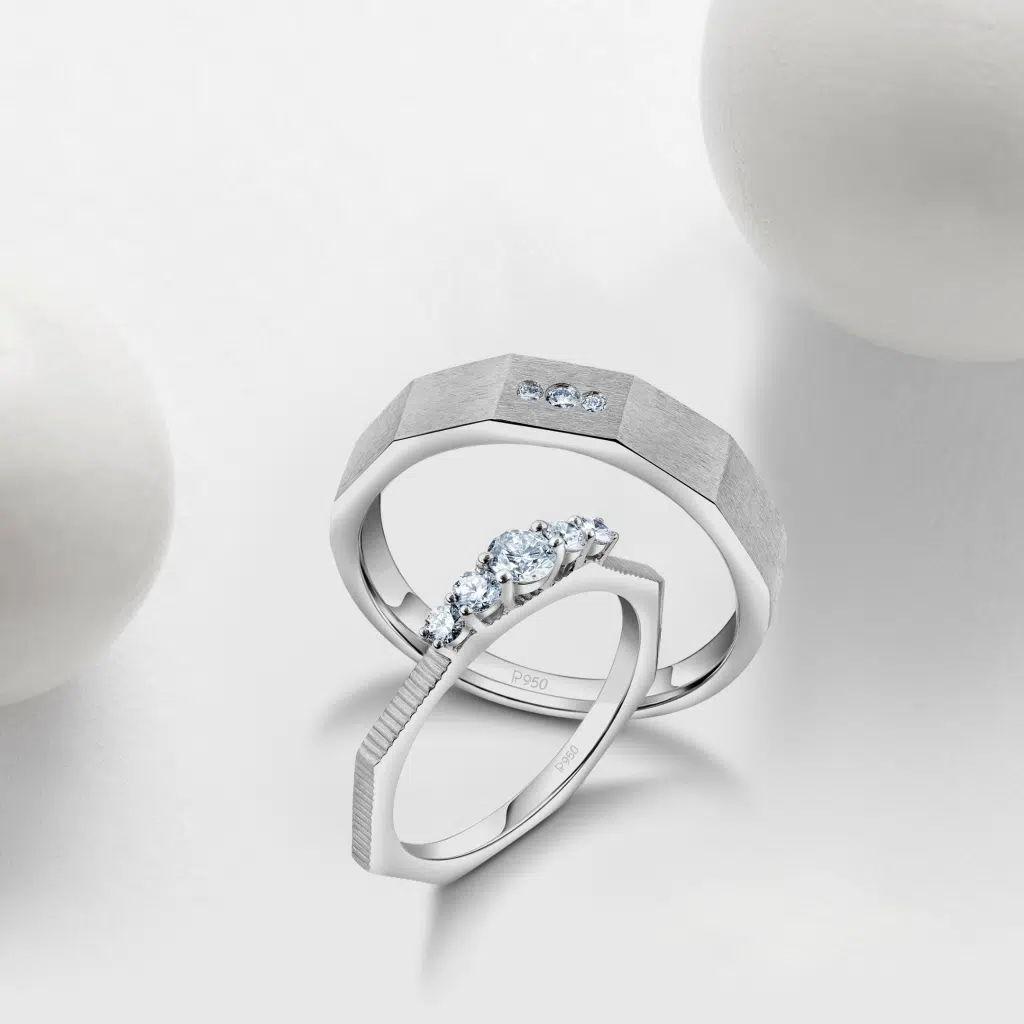 Lab Grown Diamonds Couple Love Bands for weddings Photoshoot in Mumbai